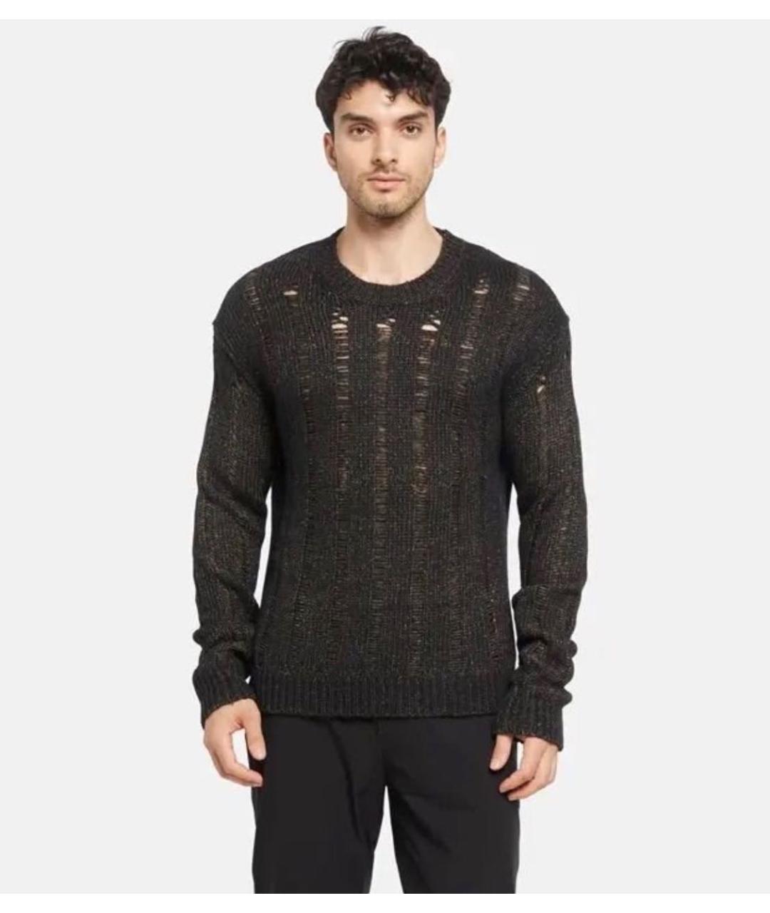 UMA WANG Коричневый шерстяной джемпер / свитер, фото 5