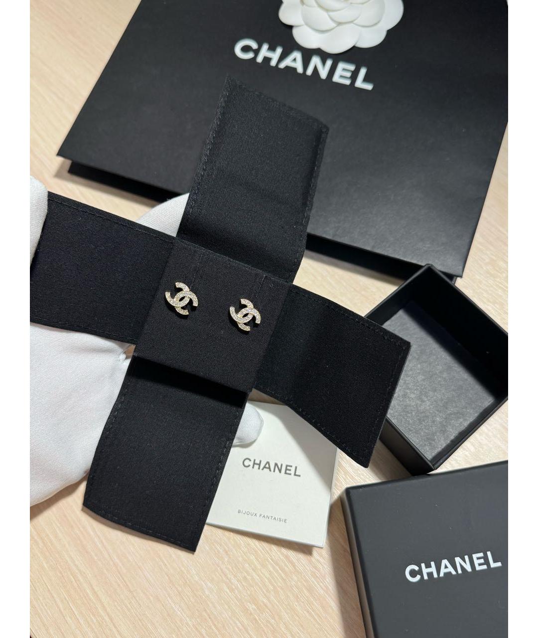 CHANEL Серебряные металлические серьги, фото 3