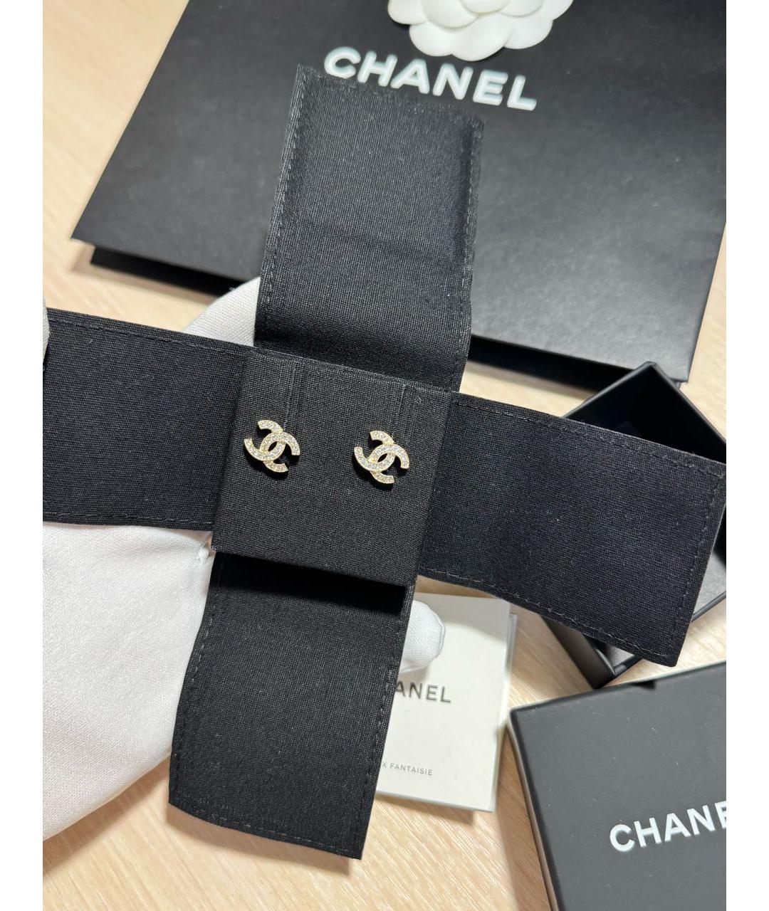 CHANEL Серебряные металлические серьги, фото 2