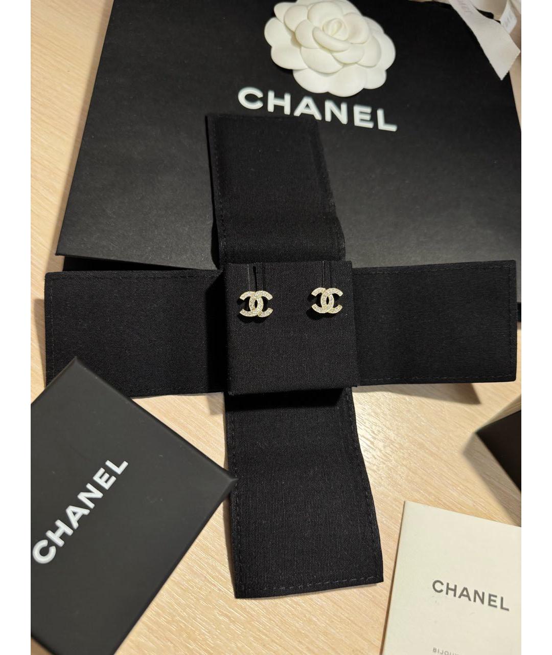 CHANEL Серебряные металлические серьги, фото 7