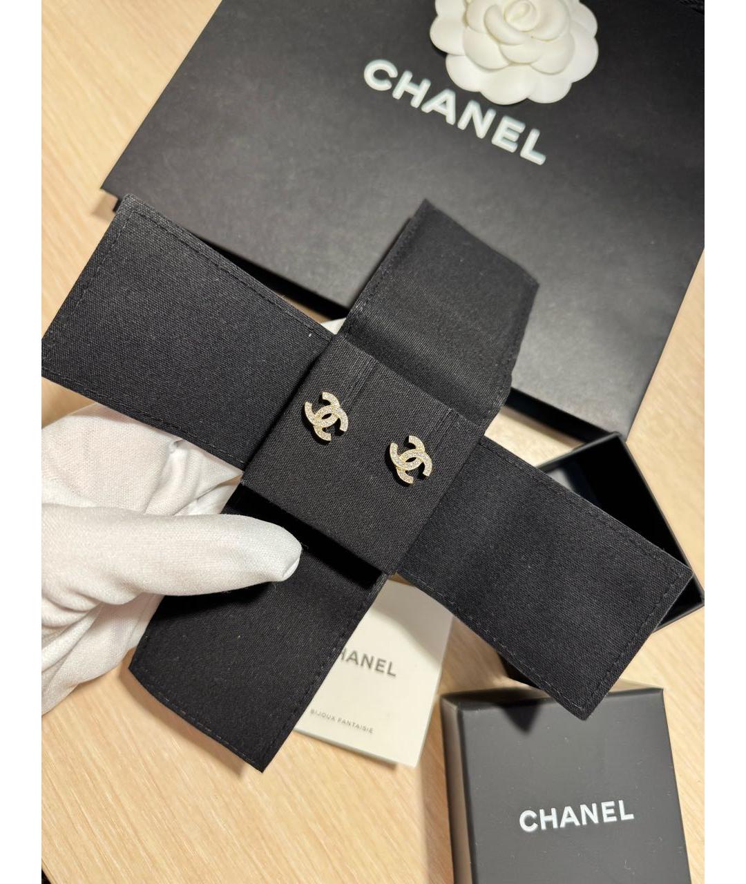 CHANEL Серебряные металлические серьги, фото 4