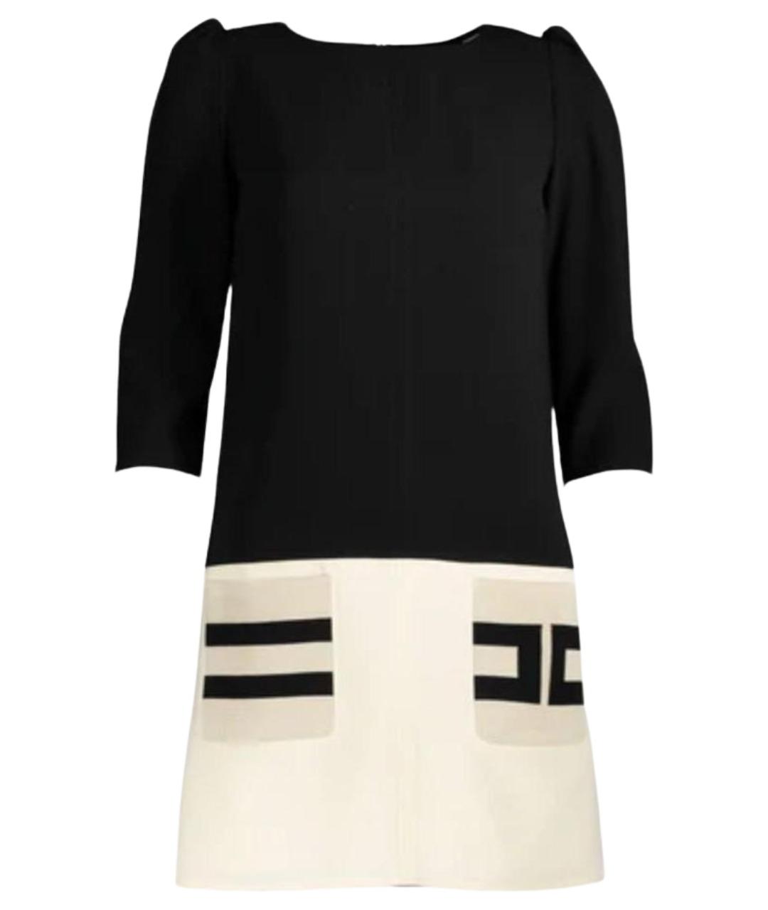 ELISABETTA FRANCHI Черное полиэстеровое коктейльное платье, фото 1