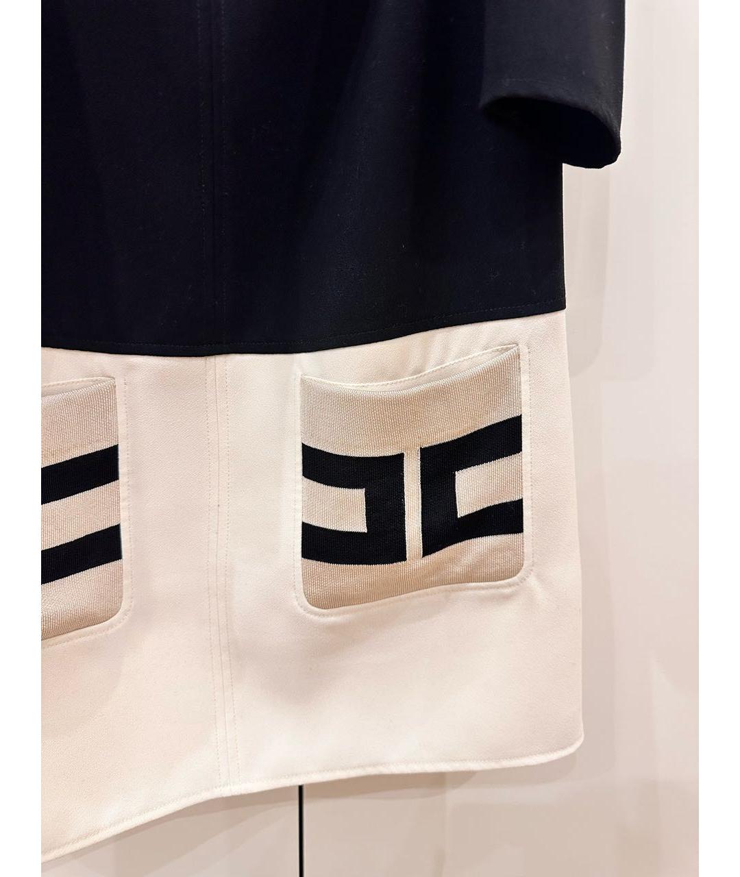 ELISABETTA FRANCHI Черное полиэстеровое коктейльное платье, фото 3