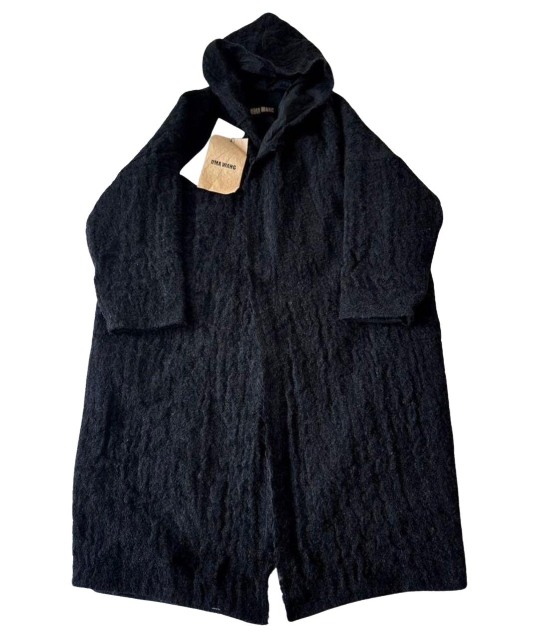 UMA WANG Черное шерстяное пальто, фото 1