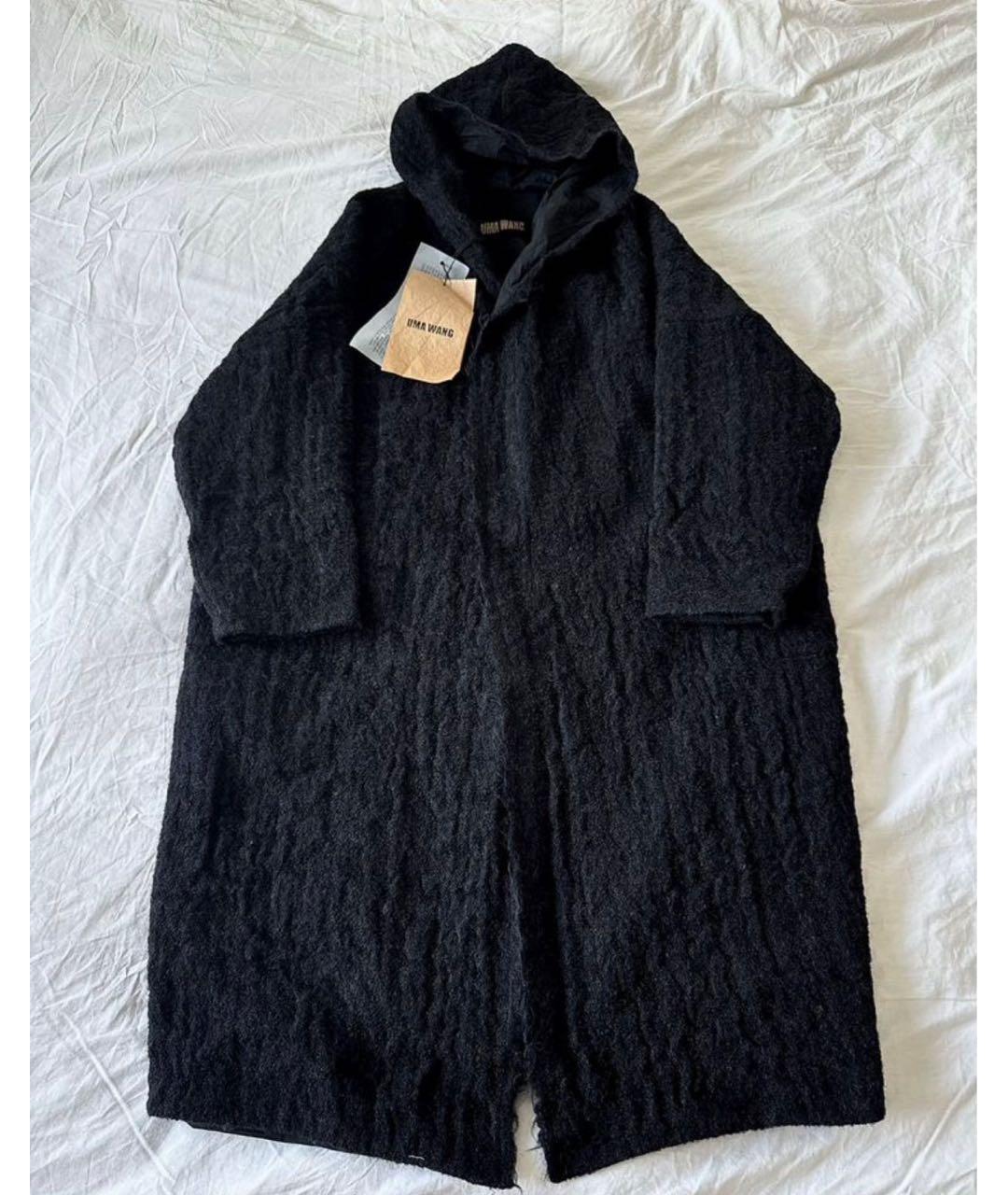 UMA WANG Черное шерстяное пальто, фото 5