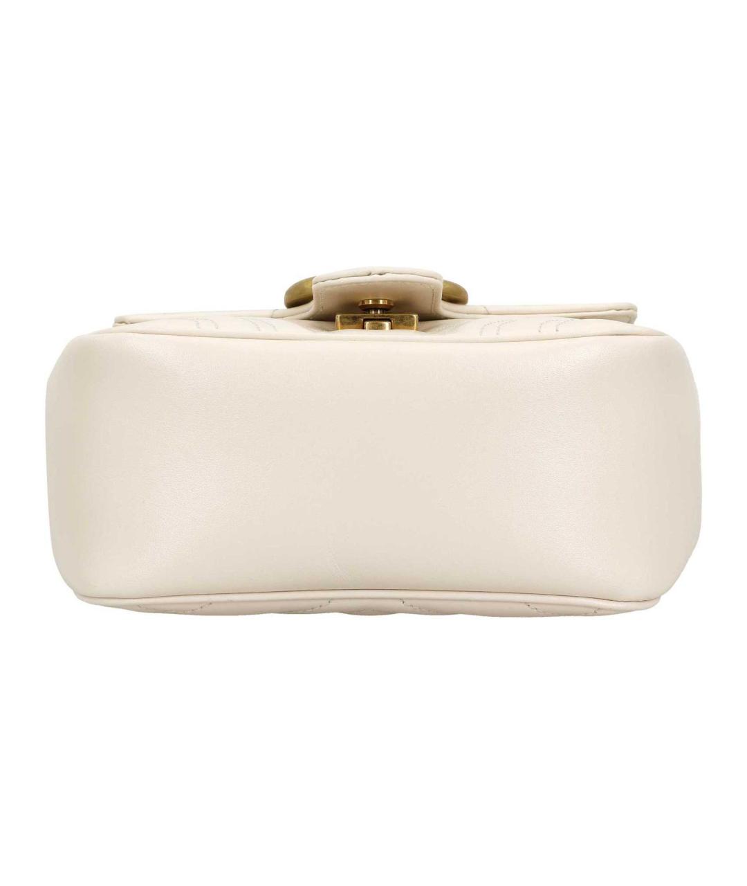 GUCCI Бежевая кожаная сумка через плечо, фото 5