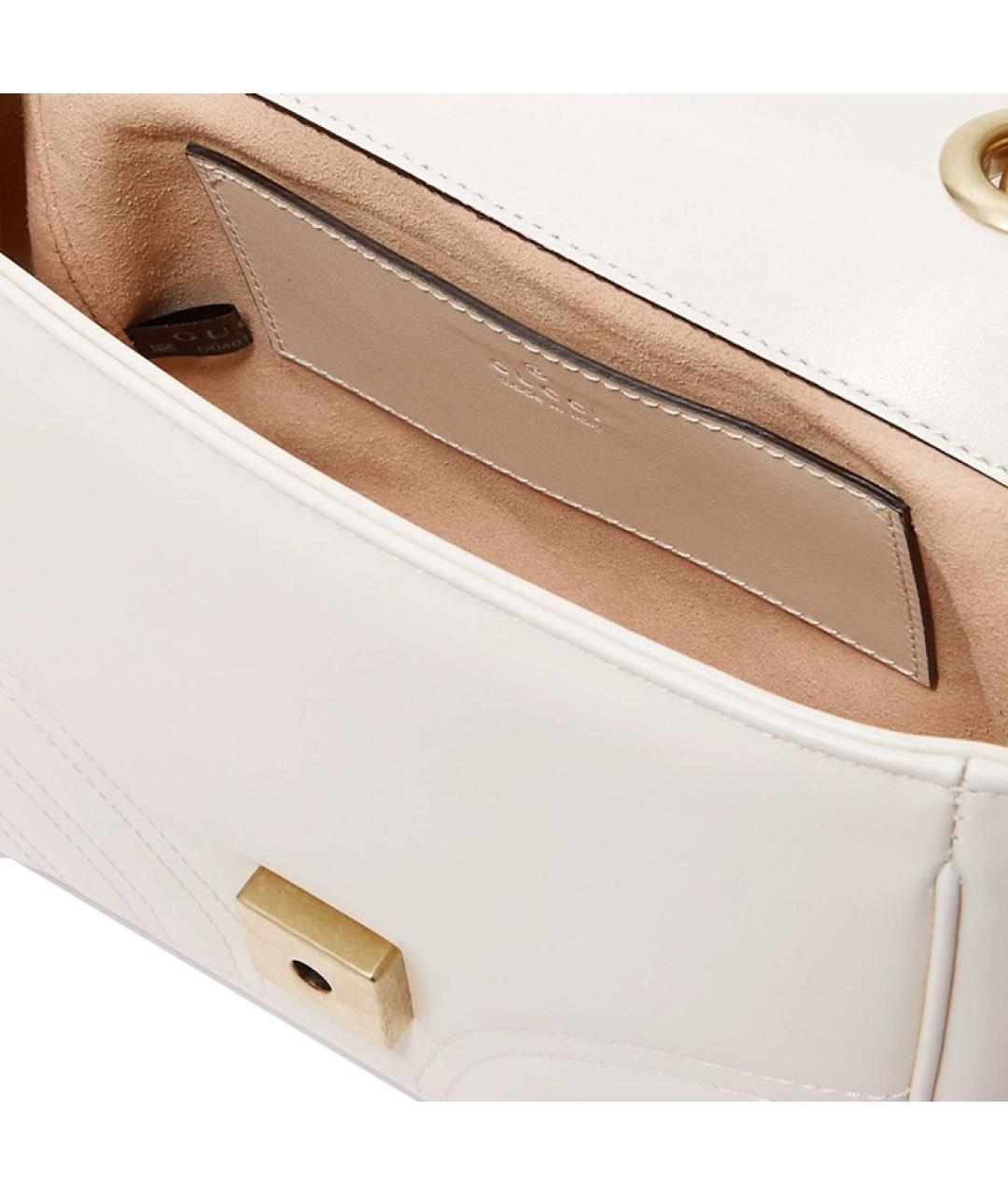 GUCCI Бежевая кожаная сумка через плечо, фото 6