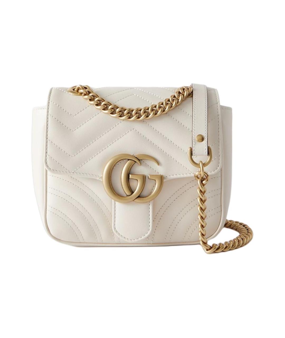 GUCCI Бежевая кожаная сумка через плечо, фото 9