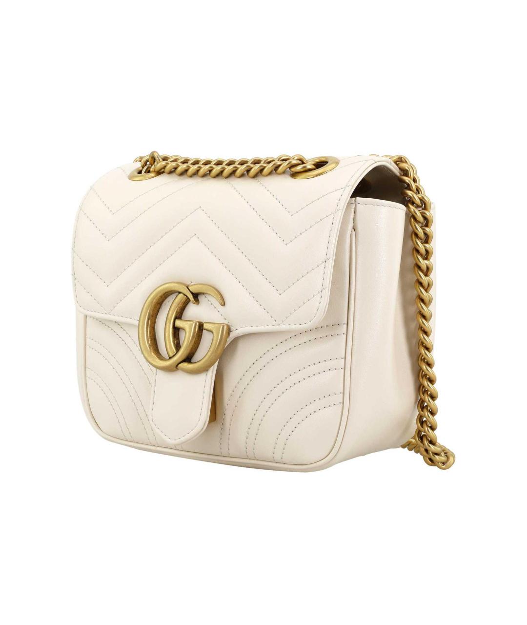 GUCCI Бежевая кожаная сумка через плечо, фото 2