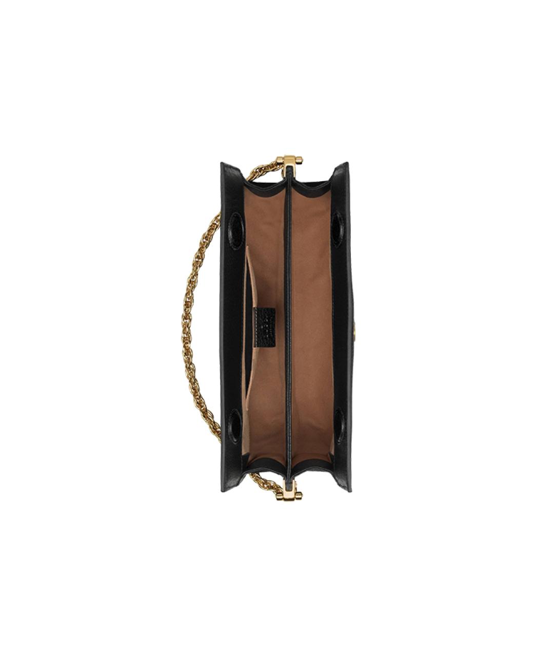 GUCCI Черная кожаная сумка через плечо, фото 3