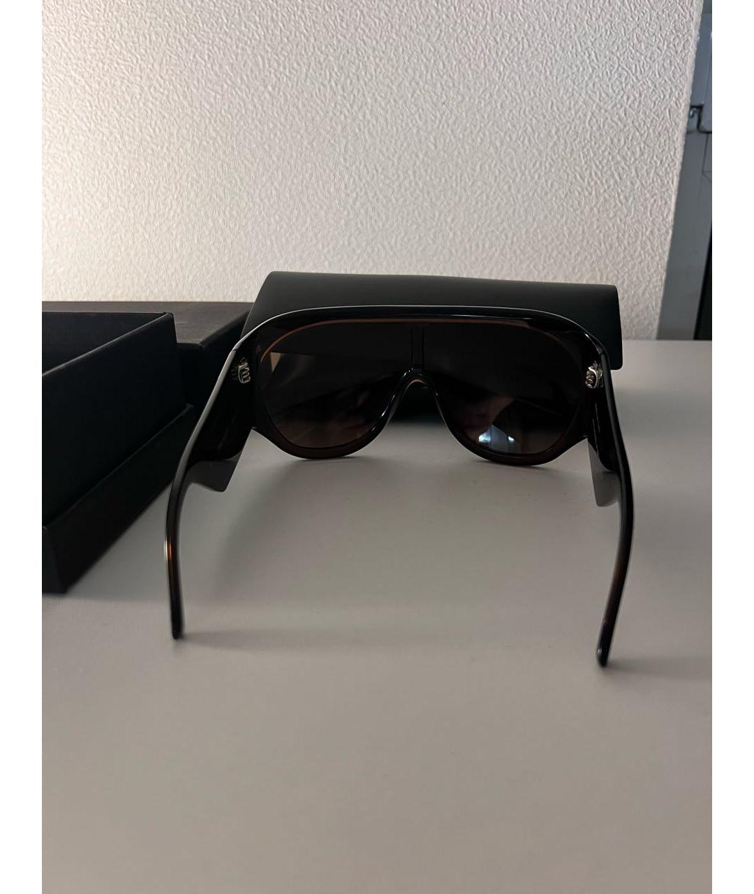 PHOEBE PHILO Коричневые пластиковые солнцезащитные очки, фото 7