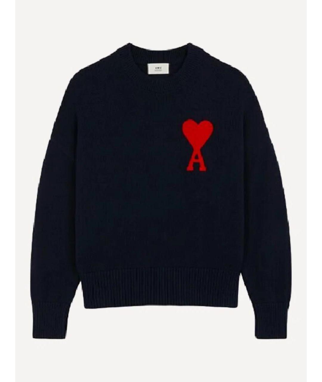 Ami Paris Черный шерстяной джемпер / свитер, фото 9