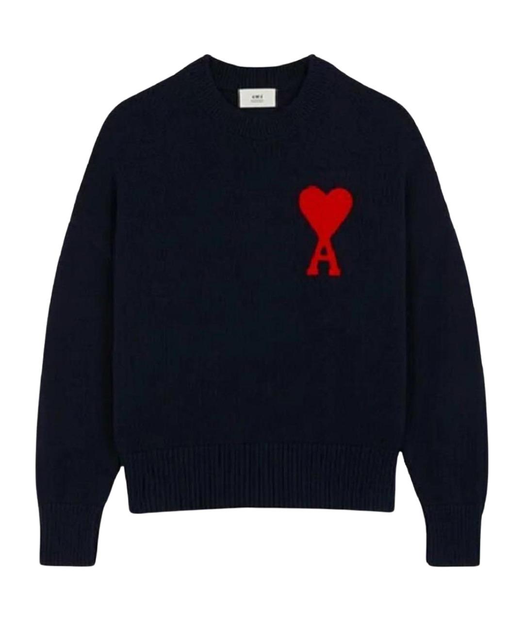 Ami Paris Черный шерстяной джемпер / свитер, фото 1