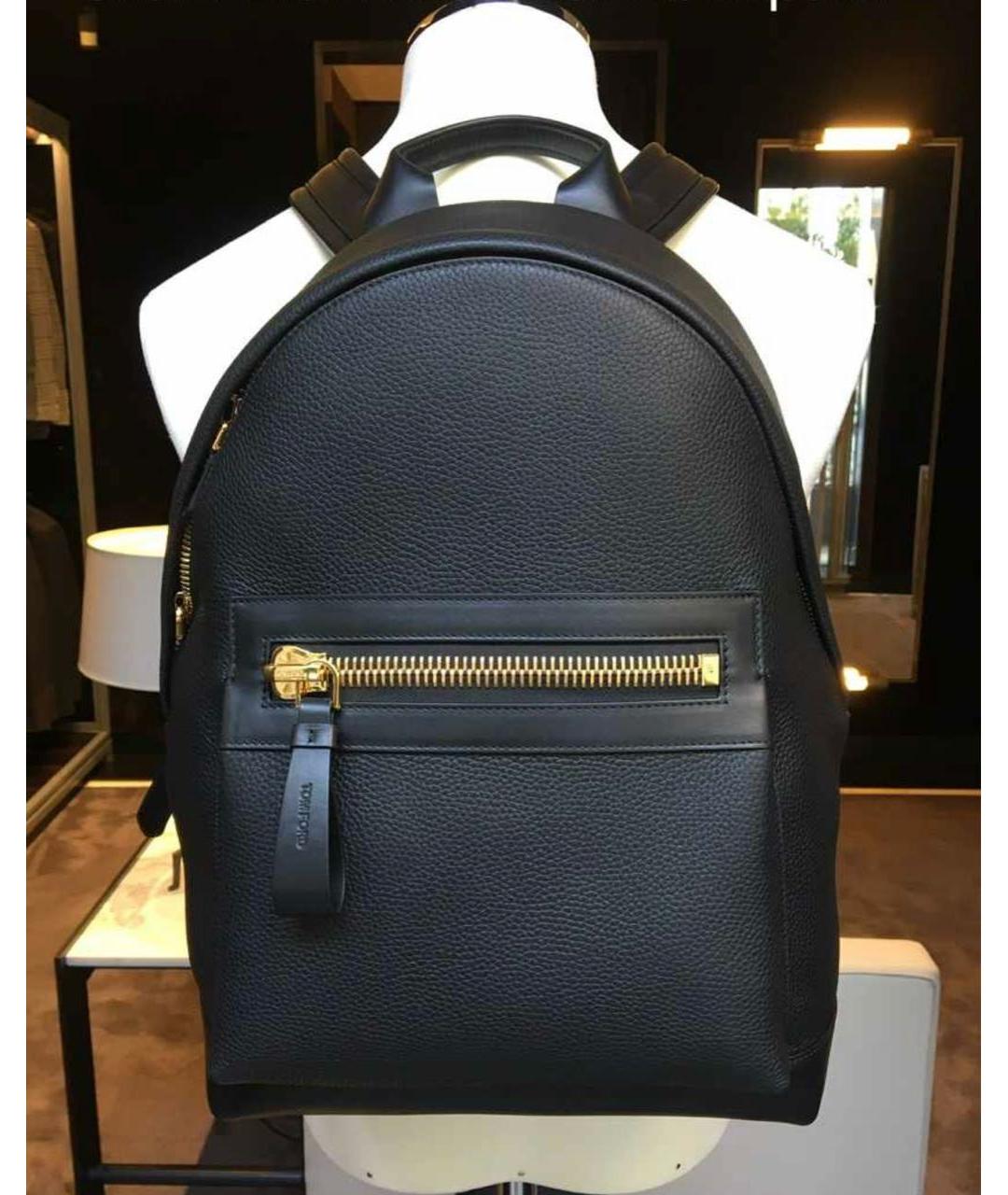 TOM FORD Черный кожаный рюкзак, фото 5