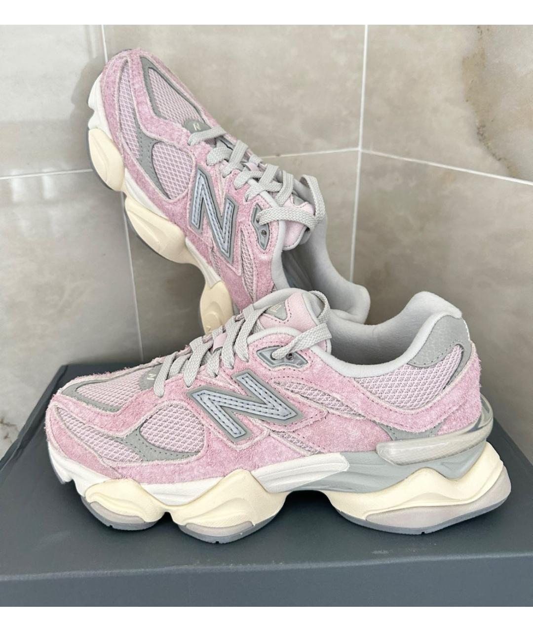 NEW BALANCE Розовые замшевые кроссовки, фото 5