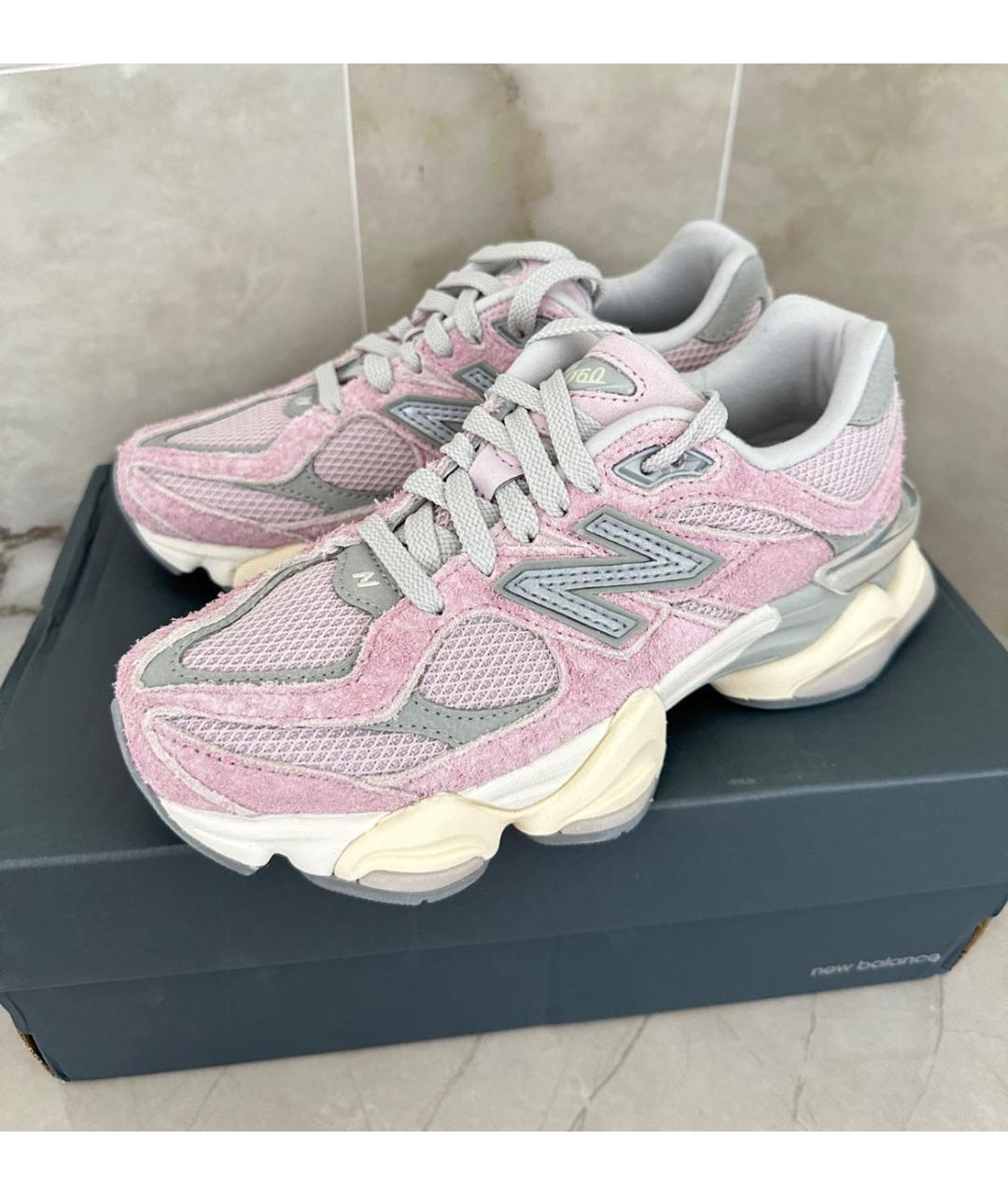 NEW BALANCE Розовые замшевые кроссовки, фото 4