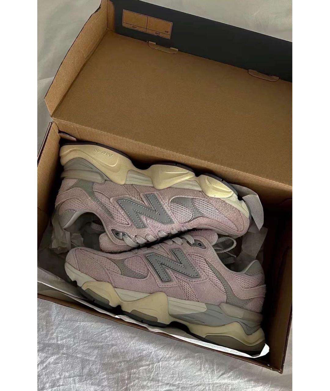 NEW BALANCE Розовые замшевые кроссовки, фото 2