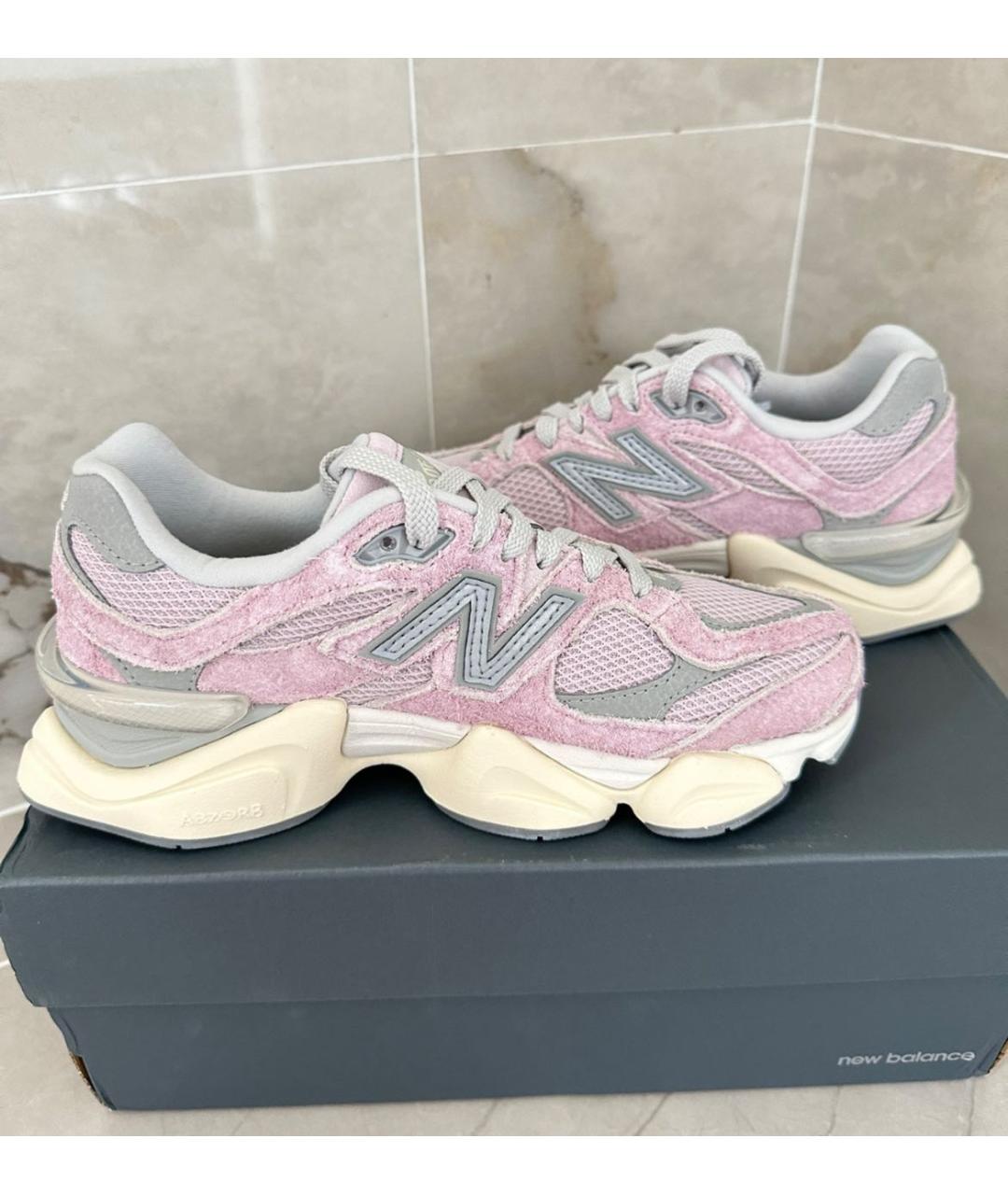 NEW BALANCE Розовые замшевые кроссовки, фото 6