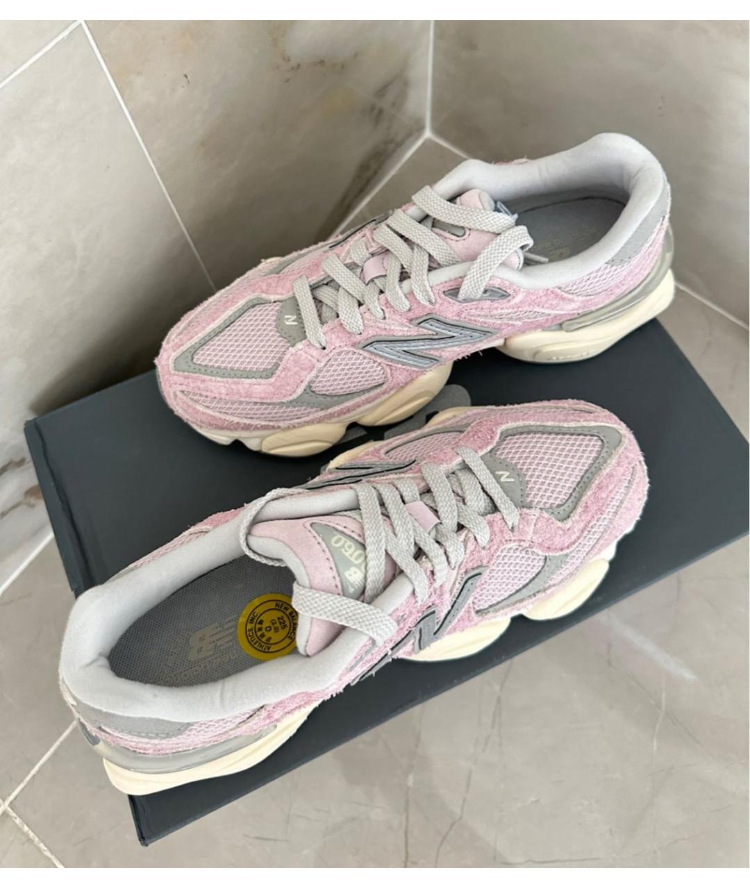 NEW BALANCE Розовые замшевые кроссовки, фото 7