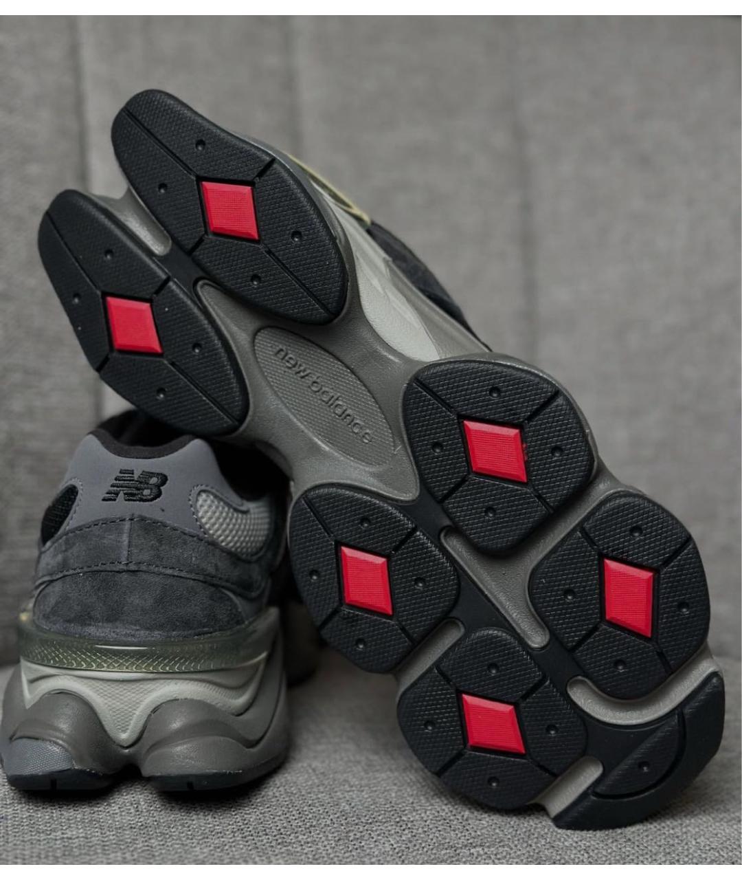 NEW BALANCE Антрацитовые замшевые низкие кроссовки / кеды, фото 8