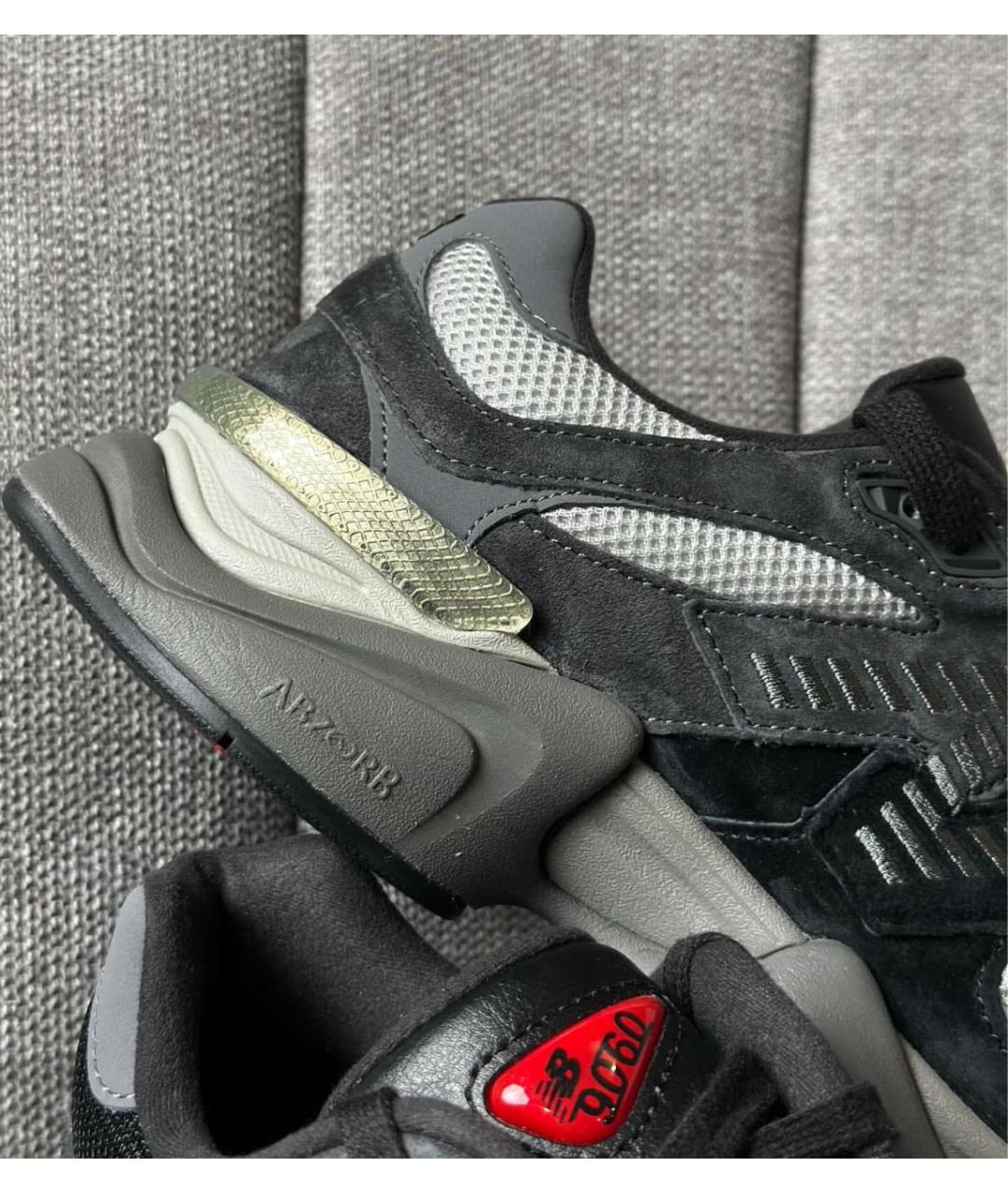 NEW BALANCE Антрацитовые замшевые низкие кроссовки / кеды, фото 6