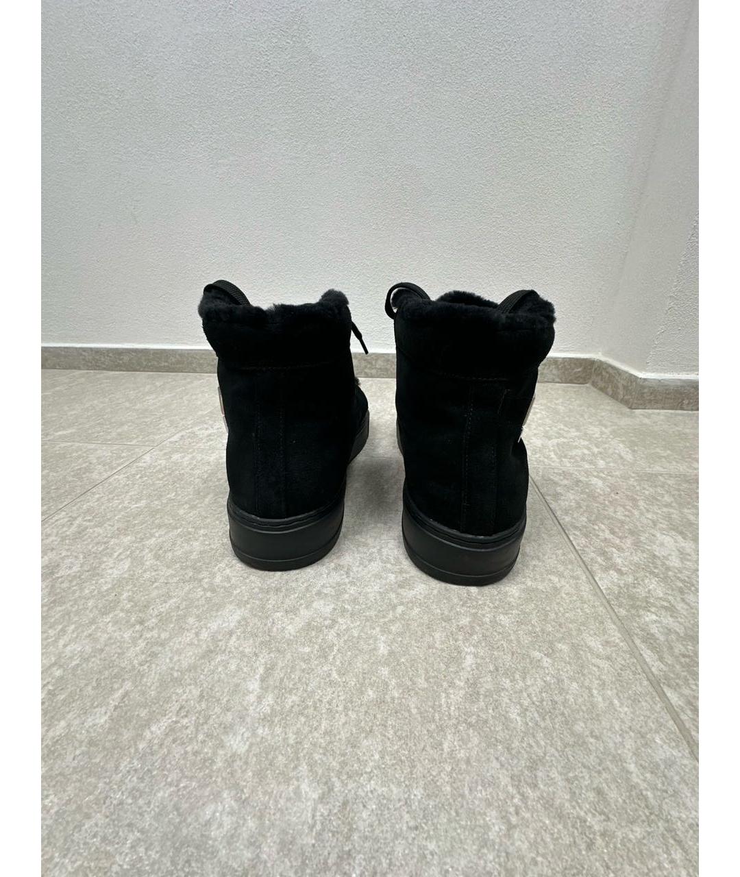 PHILIPP PLEIN Черные замшевые высокие кроссовки / кеды, фото 3