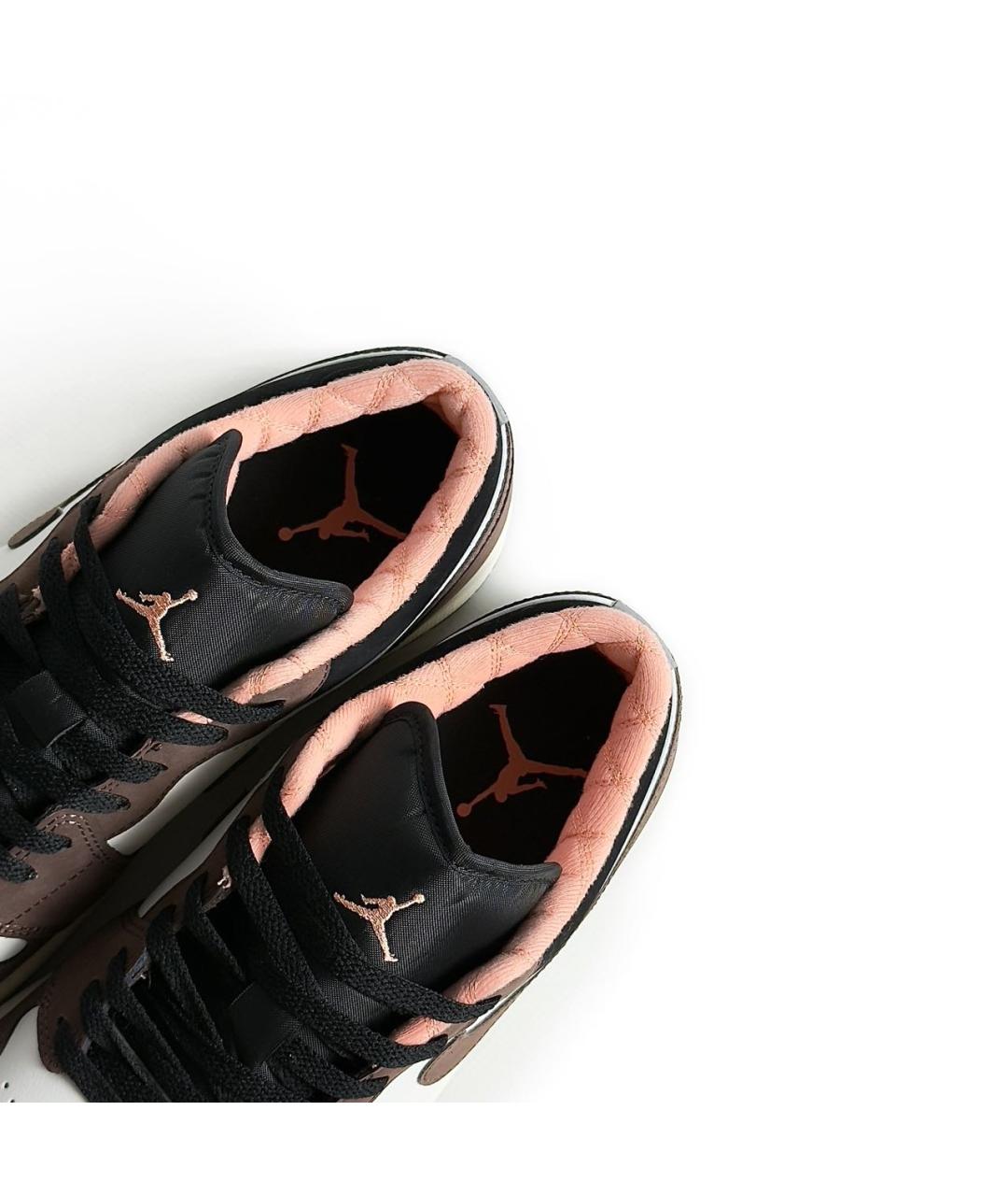 JORDAN Коричневые замшевые низкие кроссовки / кеды, фото 4