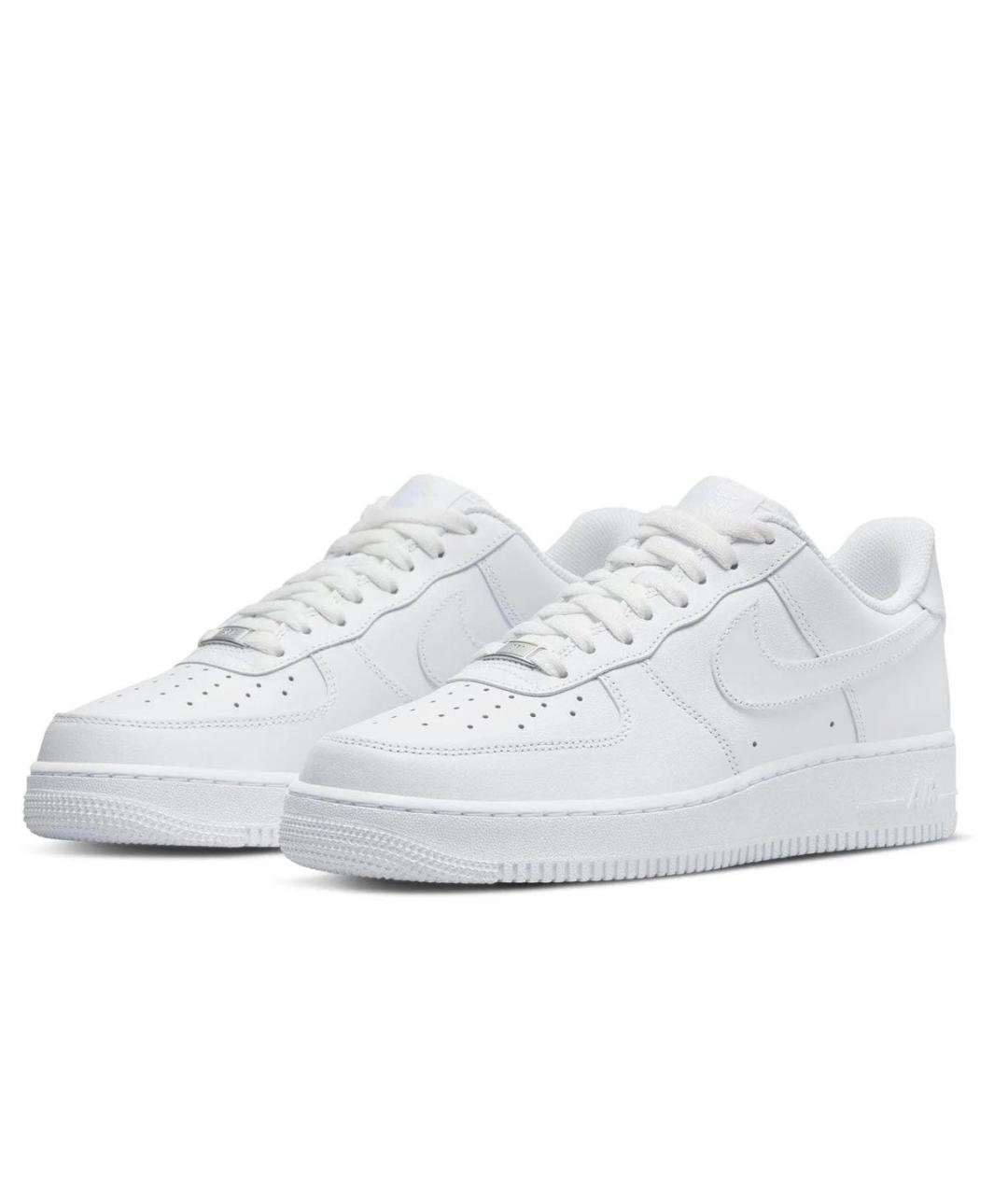 NIKE Белые кожаные низкие кроссовки / кеды, фото 7