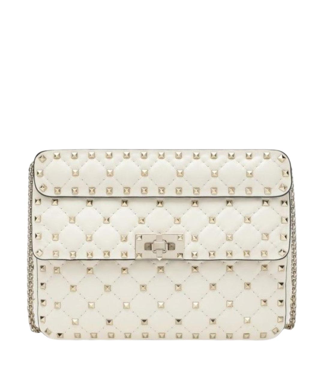 VALENTINO Белая кожаная сумка через плечо, фото 1