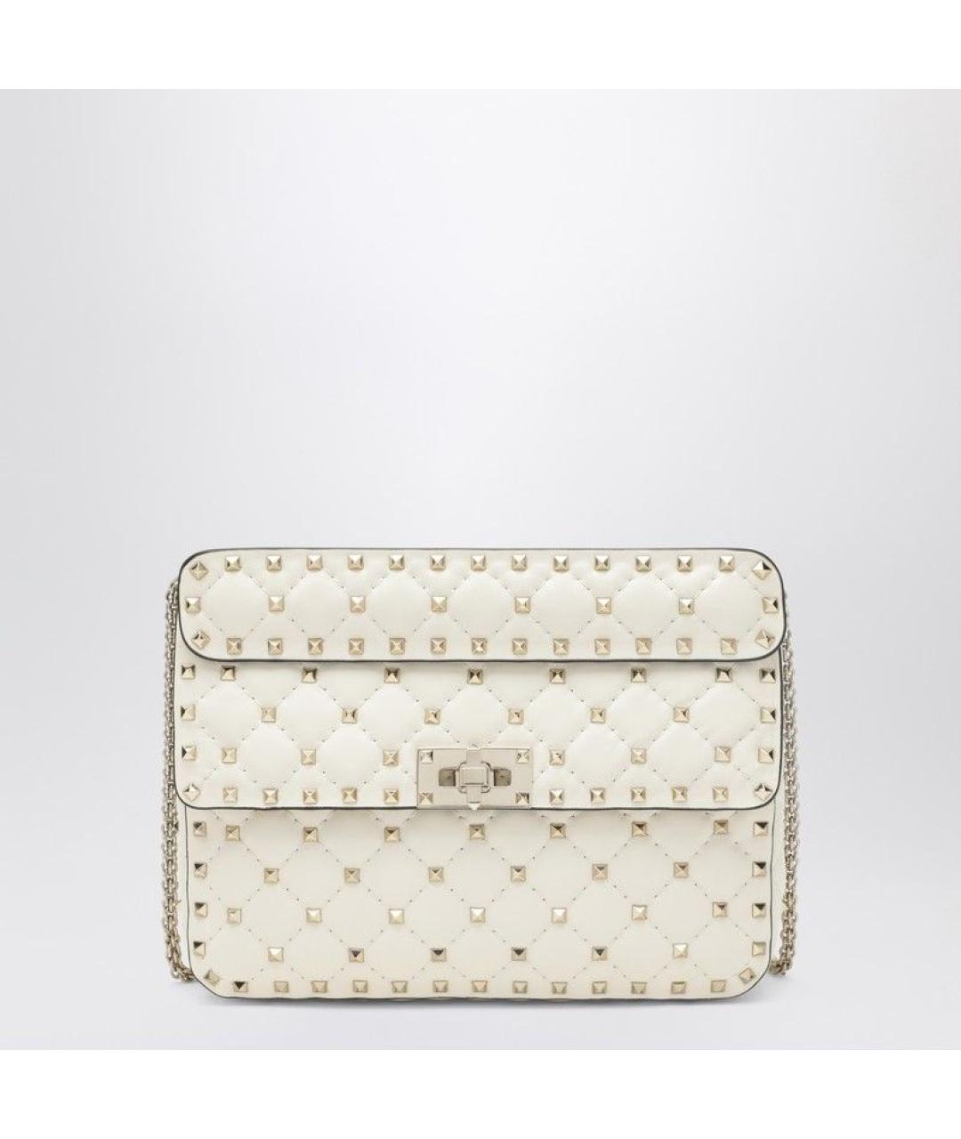 VALENTINO Белая кожаная сумка через плечо, фото 3