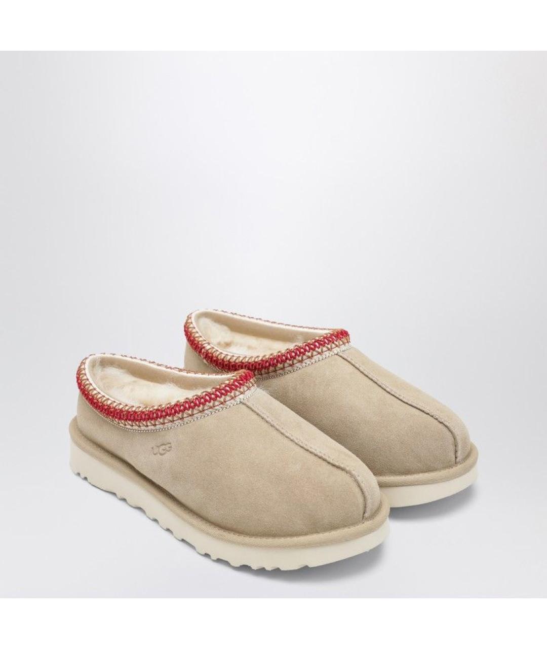 UGG AUSTRALIA Коричневые кожаные мюли, фото 3