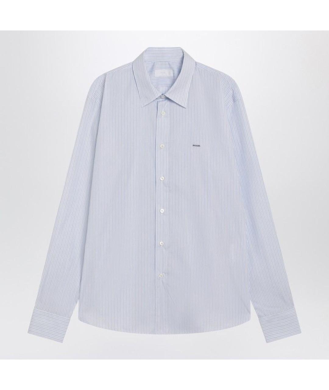 PRADA Голубая хлопковая кэжуал рубашка, фото 3