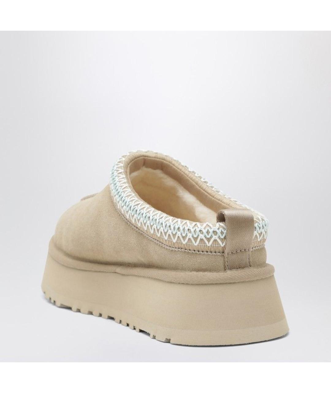 UGG AUSTRALIA Бежевые нубуковые мюли, фото 3