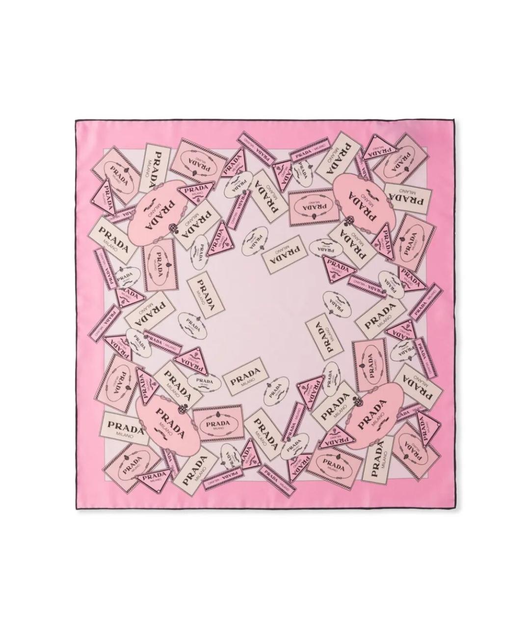 PRADA Мульти шелковый шарф, фото 2