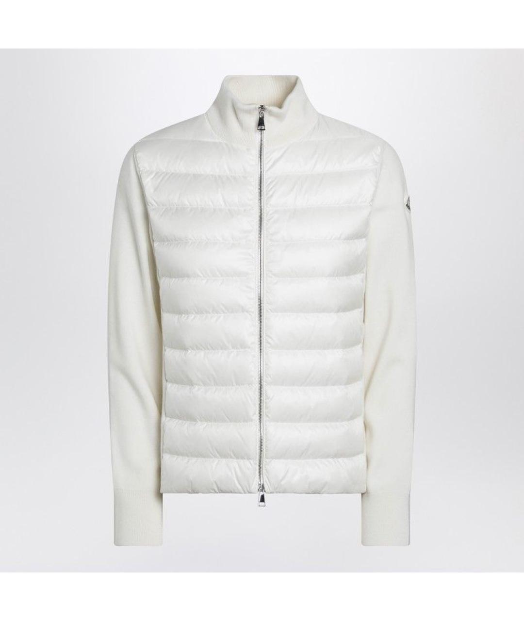 MONCLER Белый шерстяной кардиган, фото 3