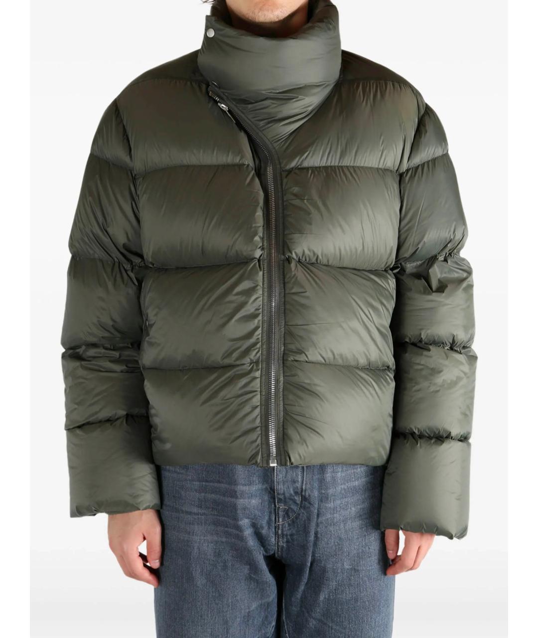 RICK OWENS Зеленый полиамидовый пуховик, фото 3