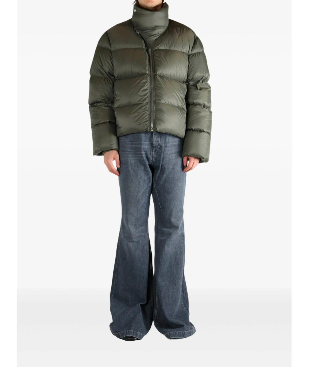 RICK OWENS Зеленый полиамидовый пуховик, фото 2