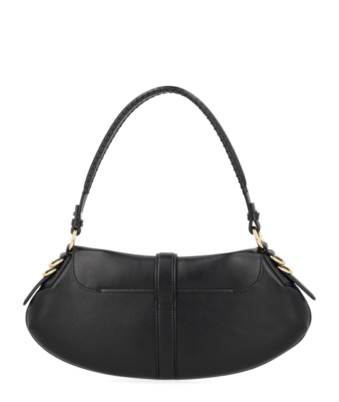 GANNI Черная кожаная сумка через плечо, фото 4