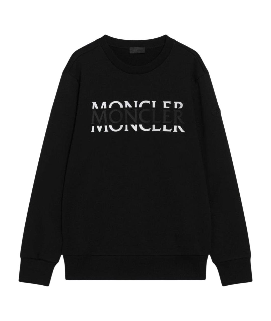 MONCLER Черный хлопковый джемпер / свитер, фото 1