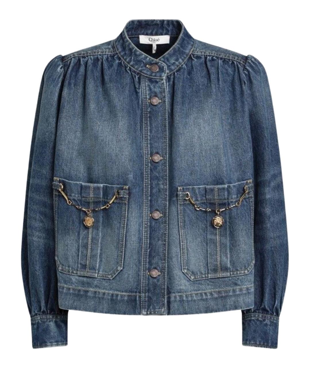 CHLOE Синяя хлопковая куртка, фото 1