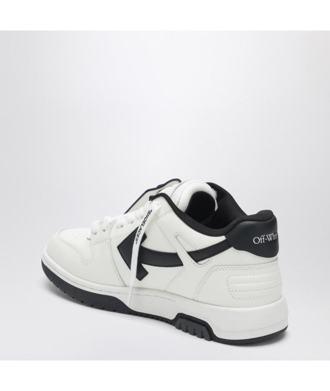 OFF-WHITE Белые кожаные кроссовки, фото 3