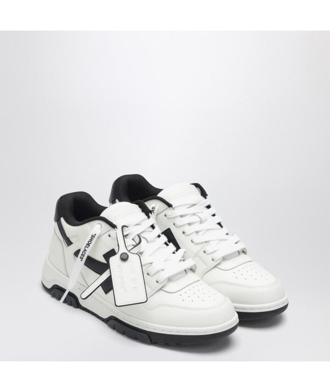 OFF-WHITE Белые кожаные кроссовки, фото 2