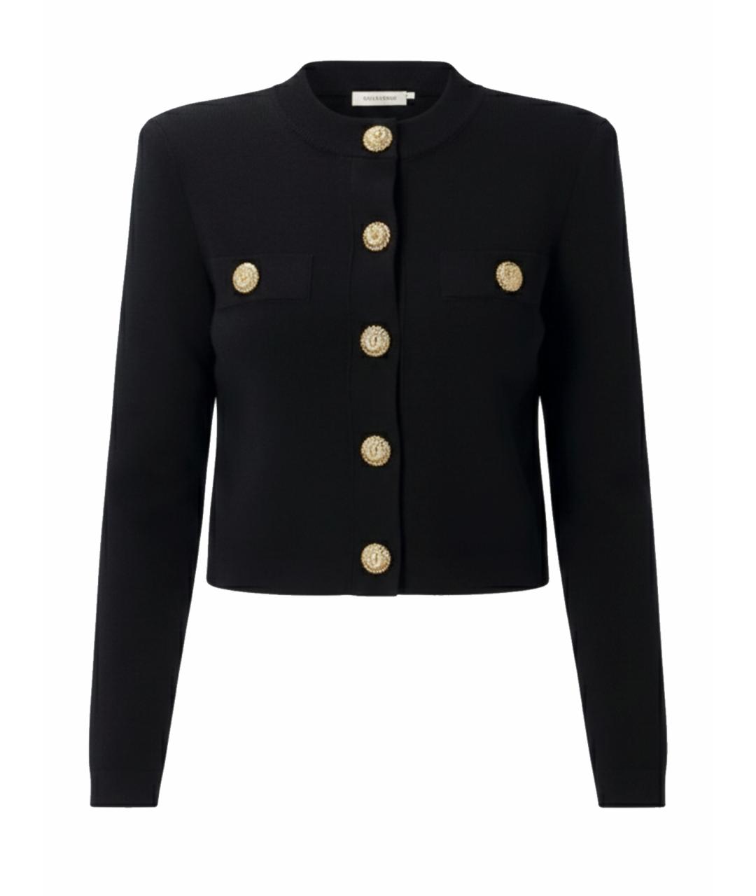 BALMAIN Черный полиэстеровый кардиган, фото 1