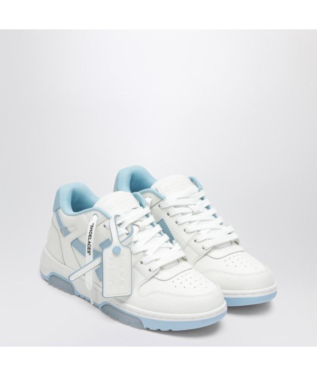 OFF-WHITE Белые кожаные кроссовки, фото 3