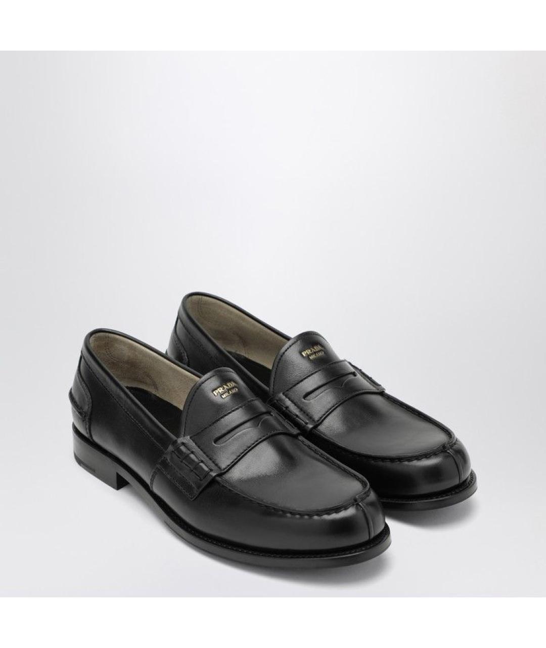 PRADA Черные кожаные лоферы, фото 2