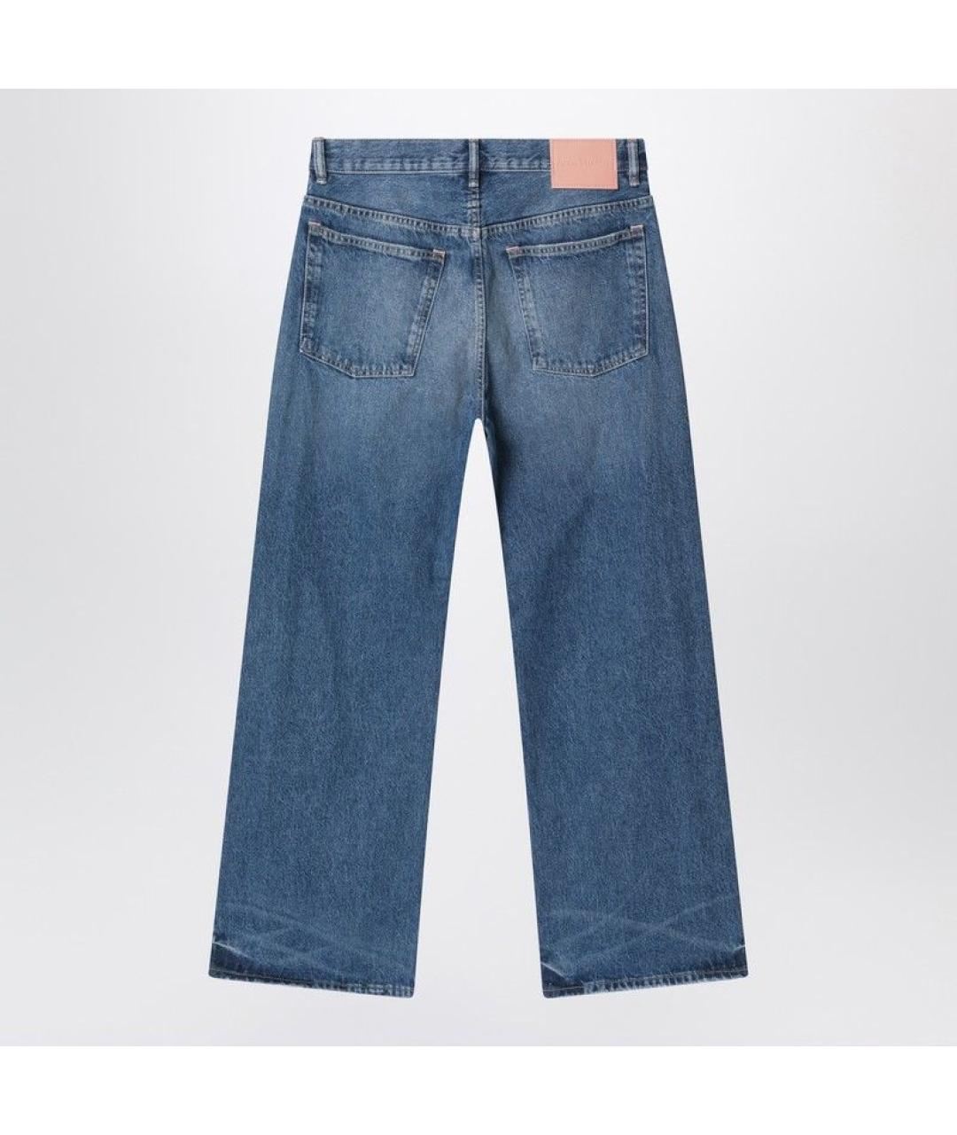 ACNE STUDIOS Синие хлопковые прямые джинсы, фото 2