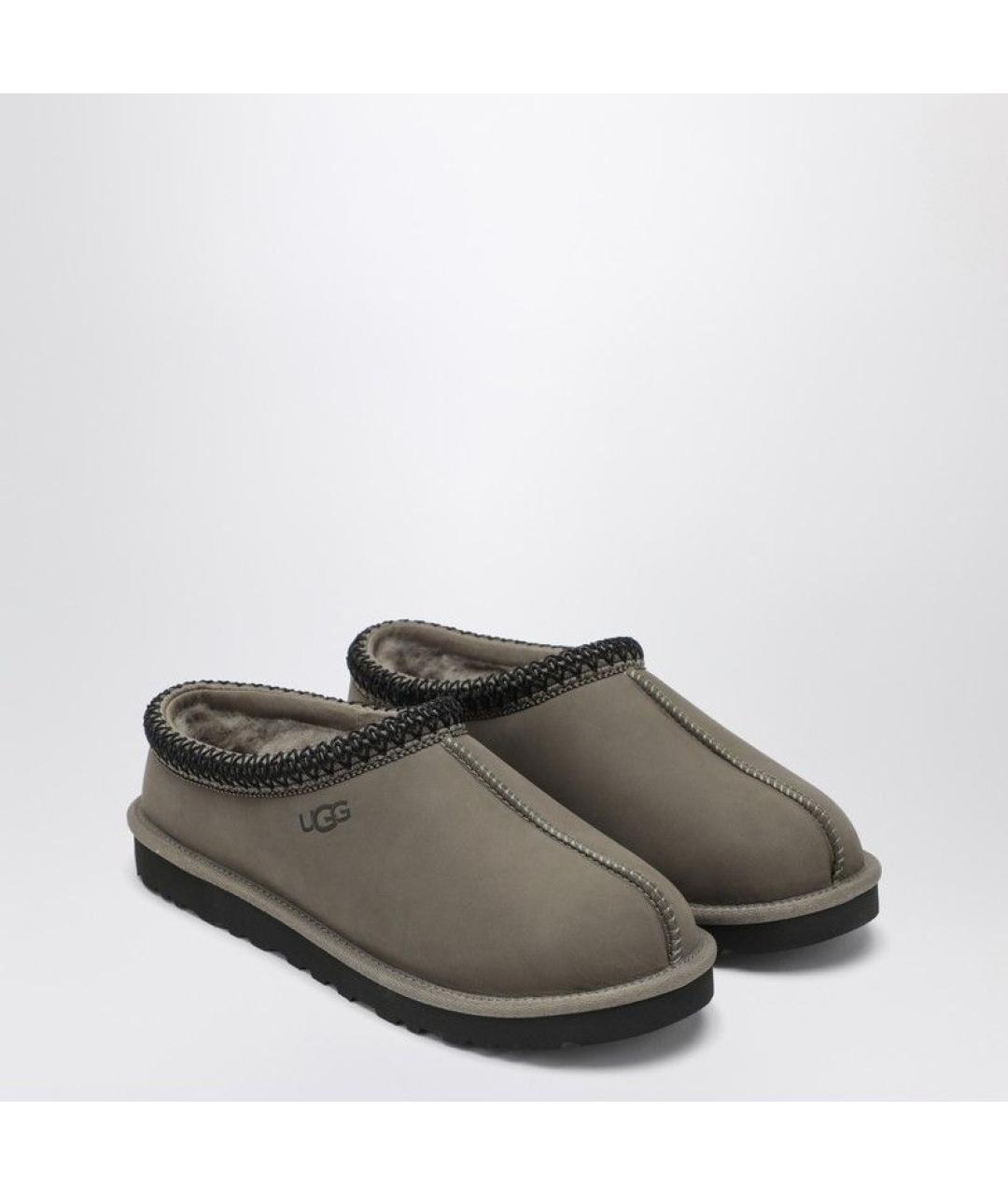 UGG AUSTRALIA Зеленые нубуковые низкие ботинки, фото 2