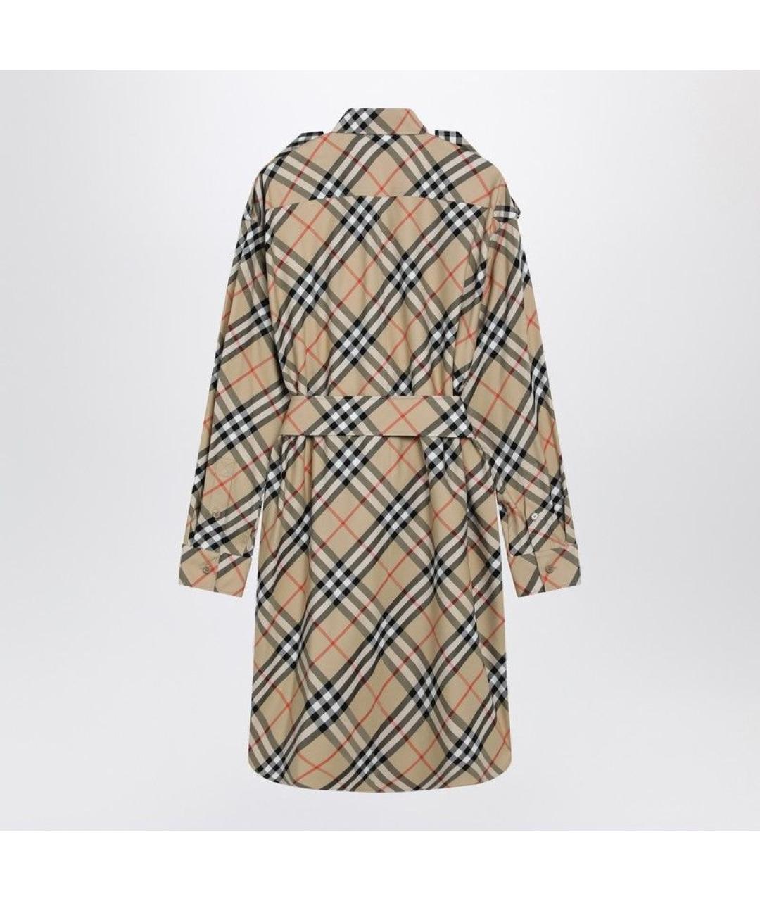 BURBERRY Бежевый хлопковый тренч/плащ, фото 2