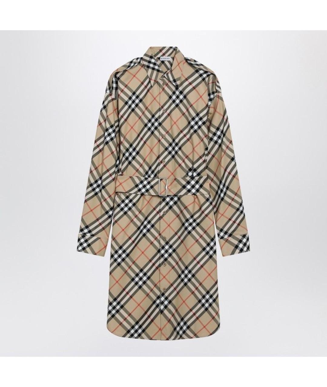 BURBERRY Бежевый хлопковый тренч/плащ, фото 3