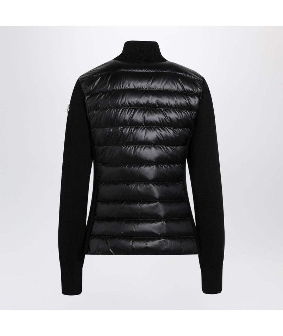 MONCLER Черный шерстяной кардиган, фото 2